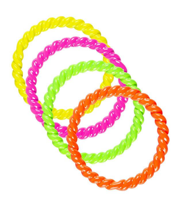 Set Of 4 Neon Rings