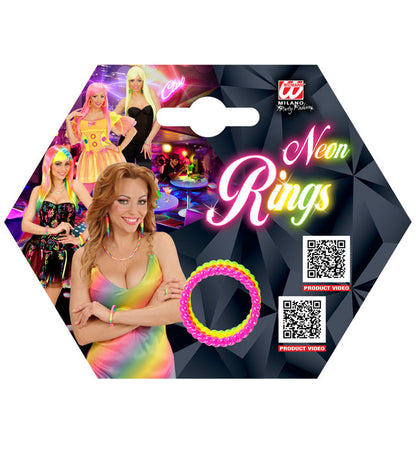Set Of 4 Neon Rings