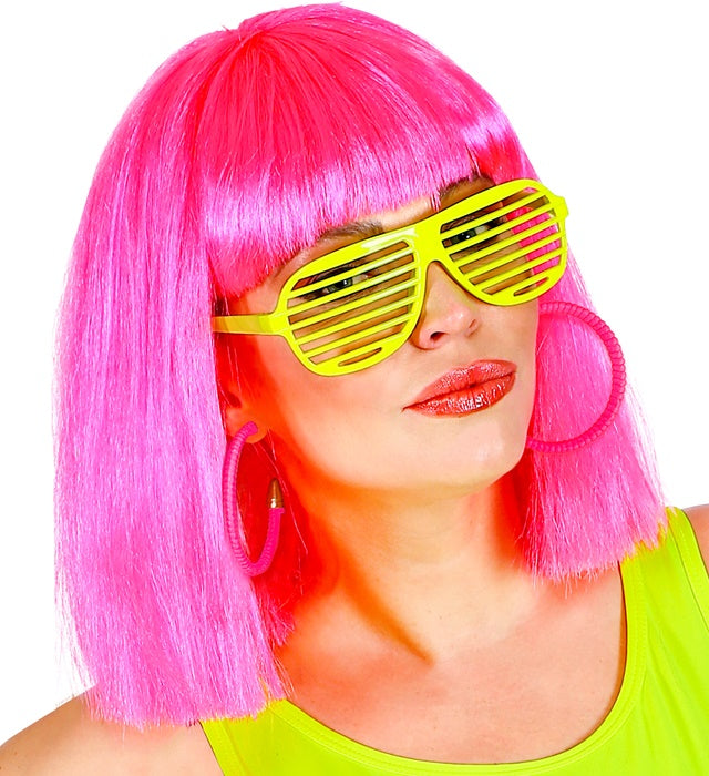 Pair Of Neon Pink Earrings