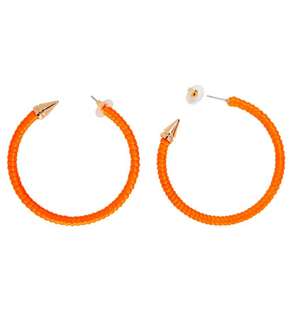 Pair Of Neon Orange Earrings