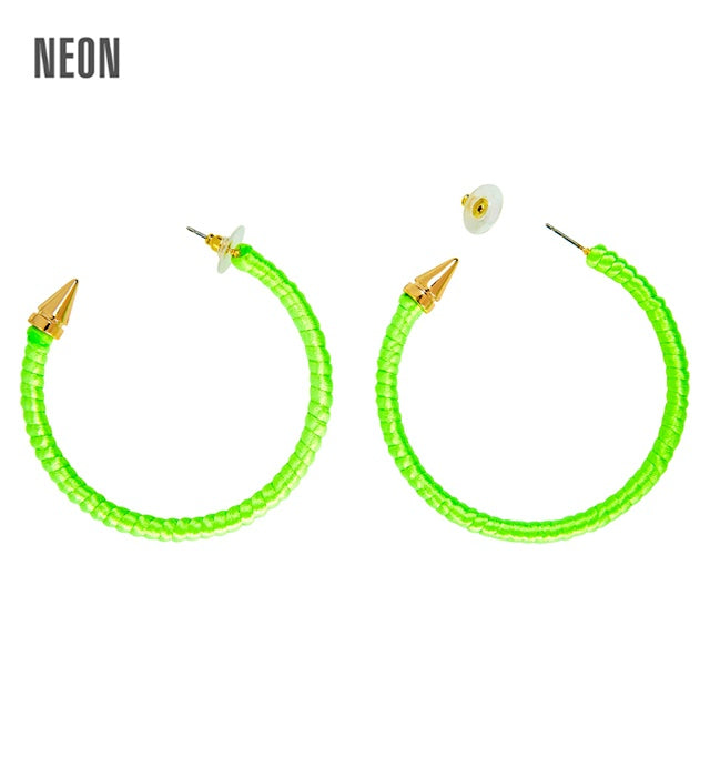 Pair Of Neon Green Earrings