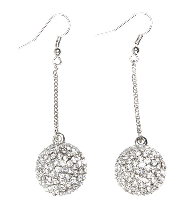 Pair Of Strass Sphere Earrings