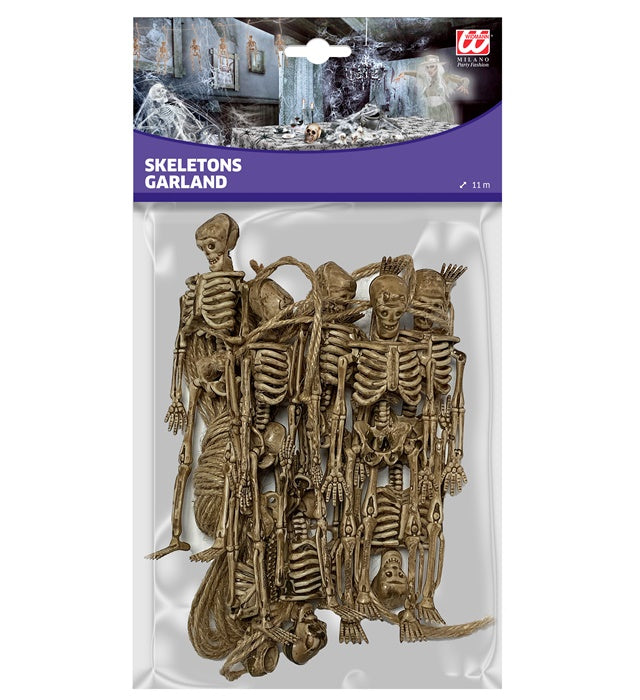 Set Of “8 Skeletons” 15 Cm  With 11 M Cord For Hanging 