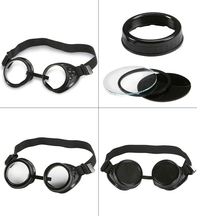 Welder / Expeditioner / Aviator Glasses With Multiple Lenses