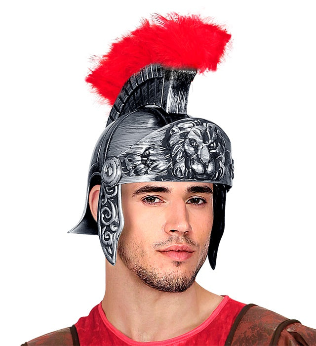 Antiquated Silver Roman Helmet