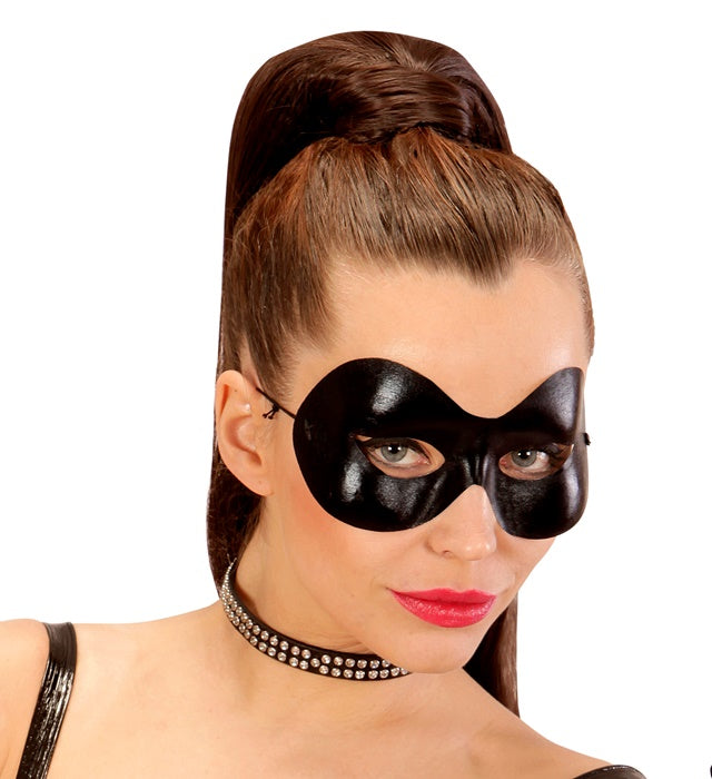 Unisex Shiny Black Fidelio S&M Eyemask