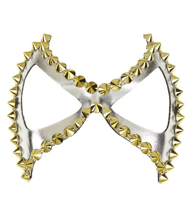 Unisex Silver Studded Diabolik S&M Eyemask