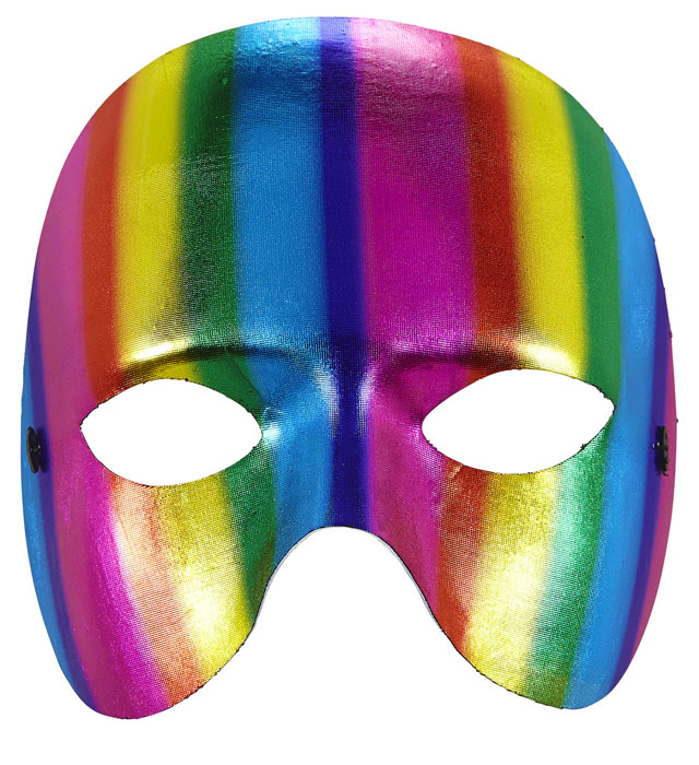 Unisex Metallic Rainbow Chinless Mask