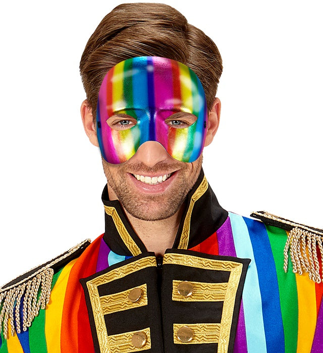 Unisex Metallic Rainbow Chinless Mask