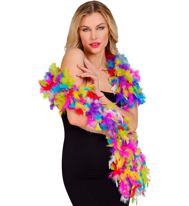 Multicolor Feather Boa - 1,80 M - 50 G
