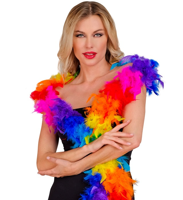 Rainbow Feather Boa - 1,80 M - 50 G