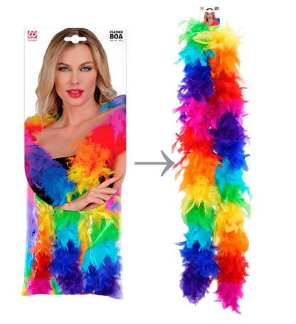 Rainbow Feather Boa - 1,80 M - 50 G