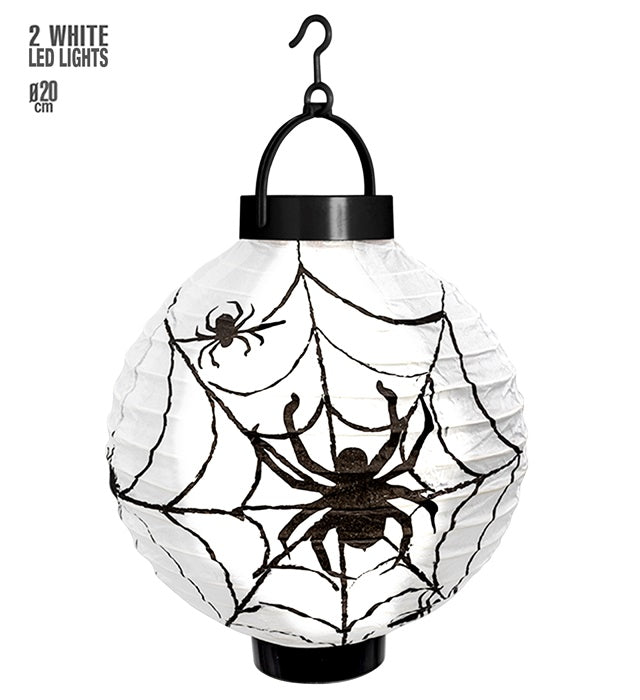 Led Light Spiderweb Lantern  - 20 Cm