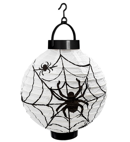 Led Light Spiderweb Lantern  - 20 Cm