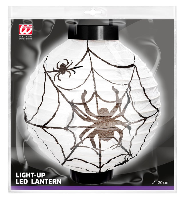 Led Light Spiderweb Lantern  - 20 Cm
