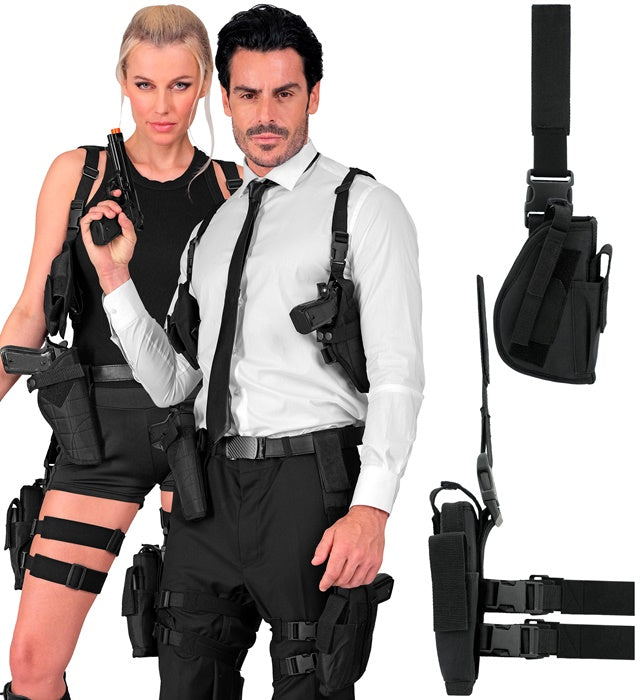 Black Tactical Right Leg Holster