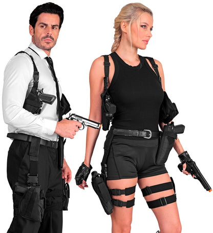 Black Tactical Right Leg Holster