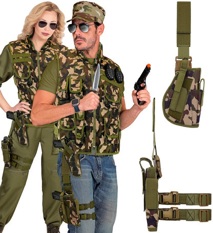 Camouflage Tactical Right Leg Holster