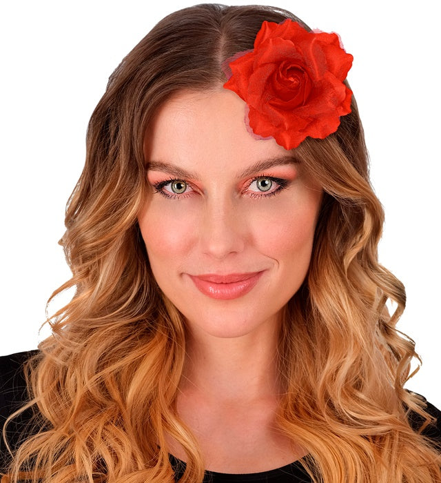 Red Rose Hair Clip 