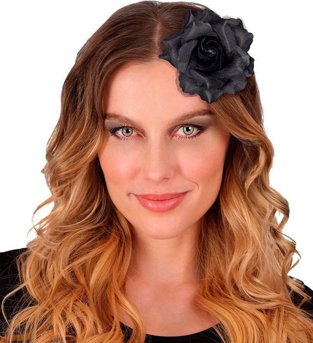 Black Rose Hair Clip 