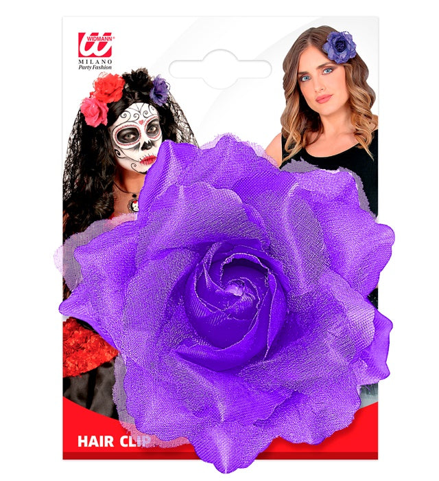 Purple Rose Hair Clip 