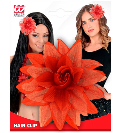 Red Flower Hair Clip 