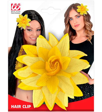 Yellow Flower Hair Clip 