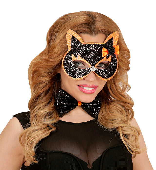  Cat Eyemask & Bow Tie 2 Colors Ass.