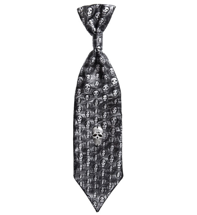 Metallic Skull Necktie