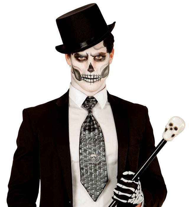 Metallic Skull Necktie