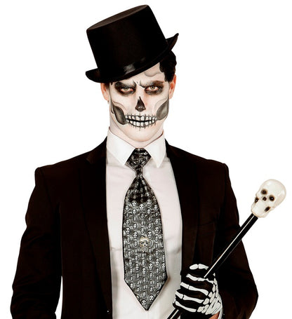 Metallic Skull Necktie