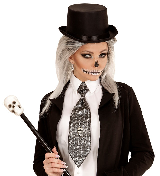 Metallic Skull Necktie