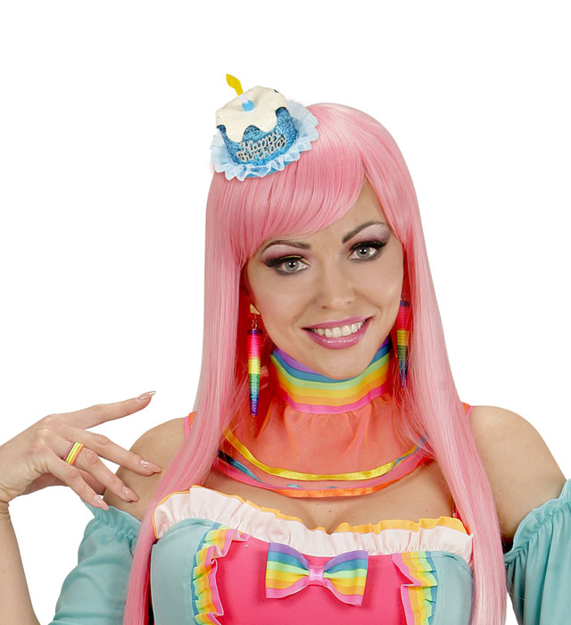  Happy Birthday Cake Hair Clip 4 Colors Ass.