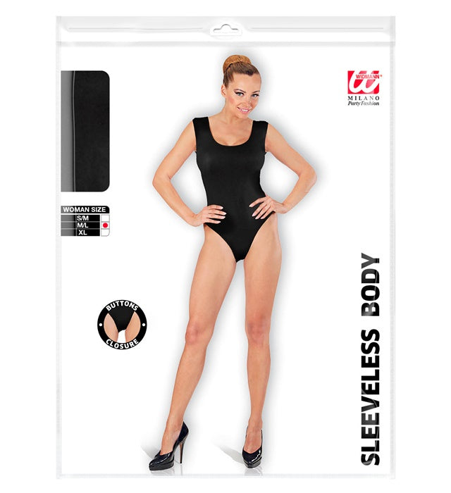 Black Sleeveless Body  Buttons Closure 