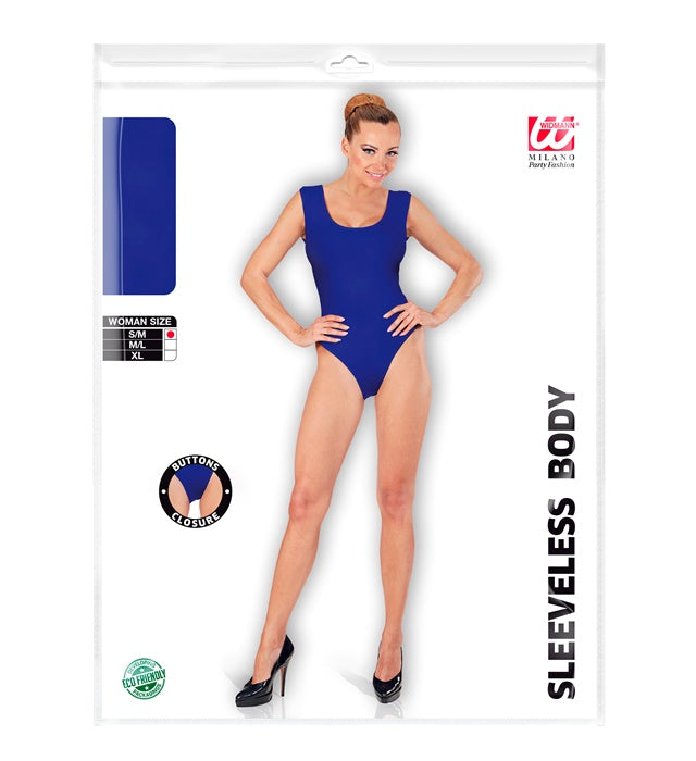 Blue Sleeveless Body  Buttons Closure 