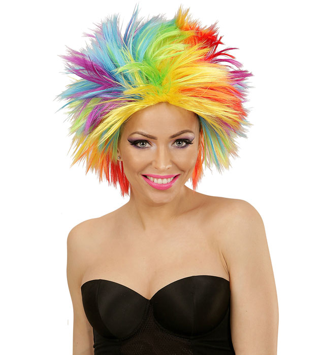 Rainbow Punk Wig In Box