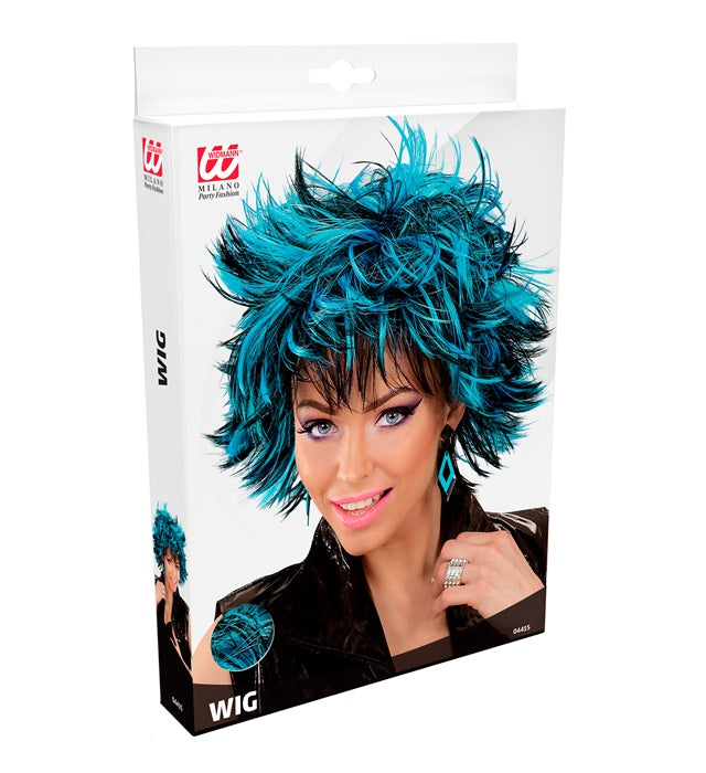 Black-Blue Steamy Wig In Box