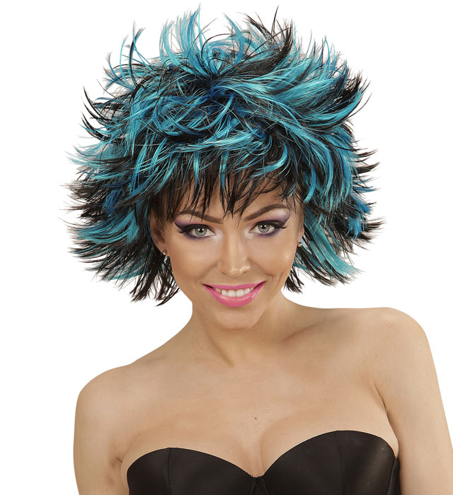 Black-Blue Steamy Wig In Box