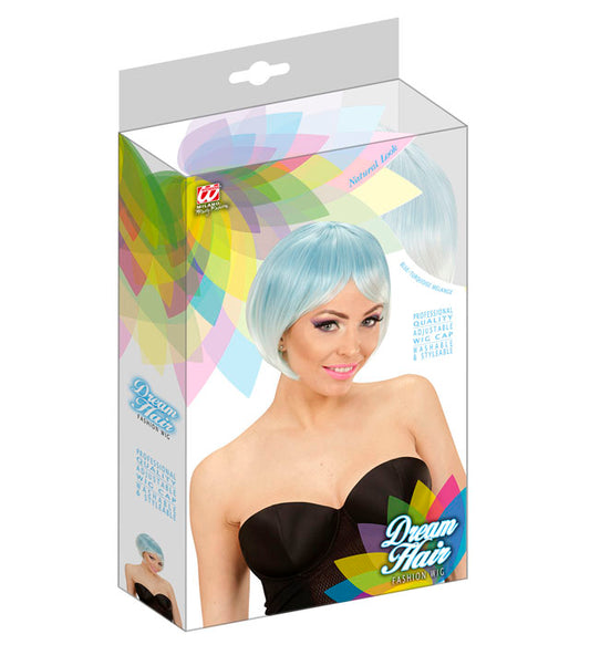 Blue-Turquoise Melange Fashion Wig In Color Box