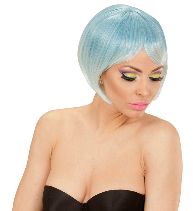 Blue-Turquoise Melange Fashion Wig In Color Box