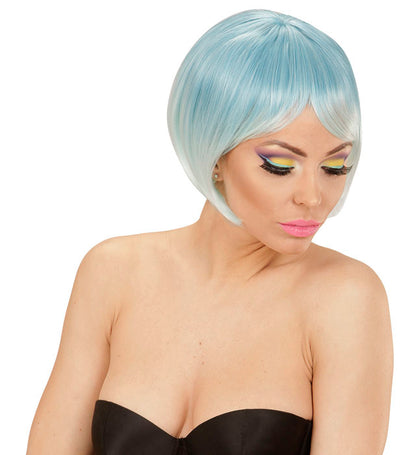 Blue-Turquoise Melange Fashion Wig In Color Box