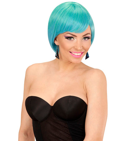 Green-Blue Melange Fashion Wig In Color Box