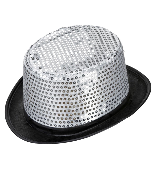 Top Hat Sequin Silver 11 Cm