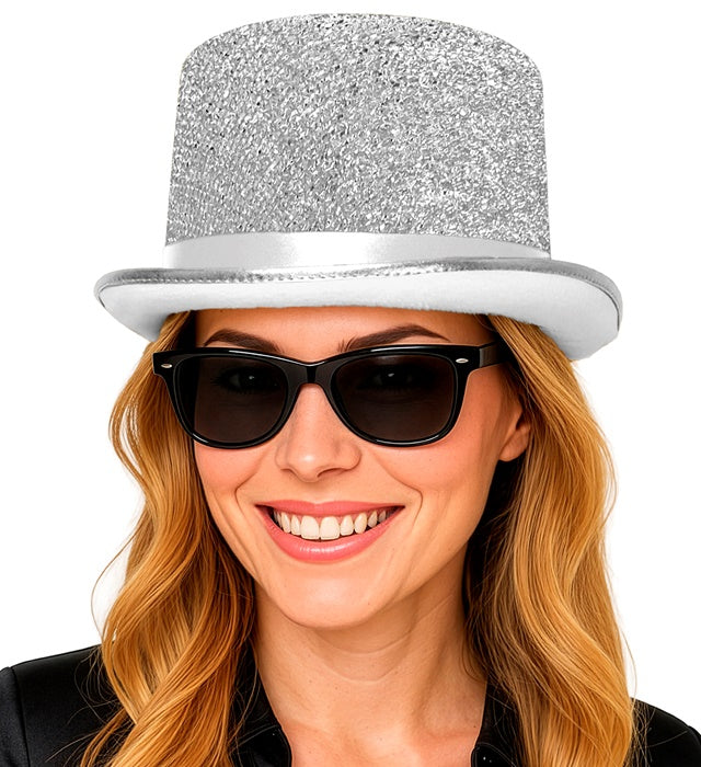 Top Hat Lurex Silver 12 Cm