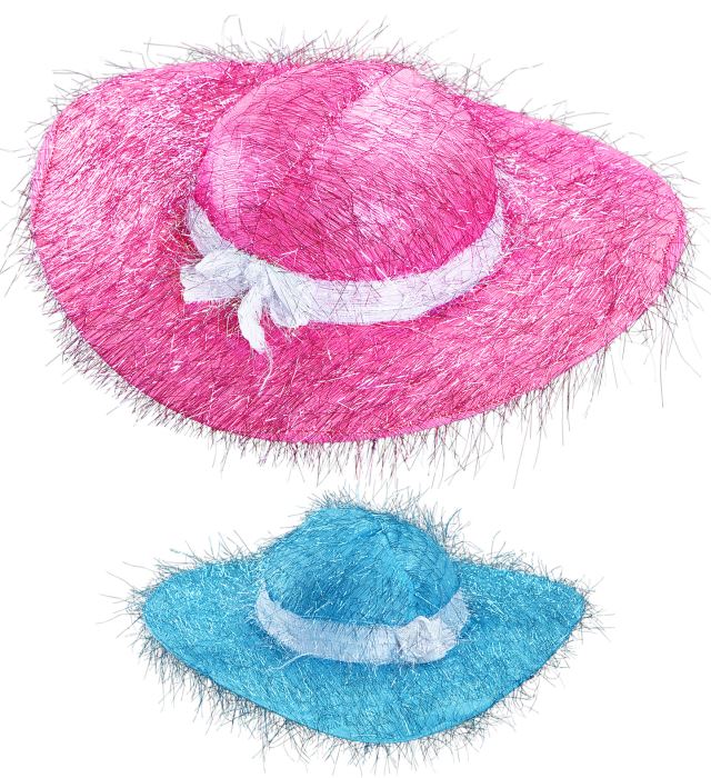 Tinsel Lady Hat Pink & Azure Assorted