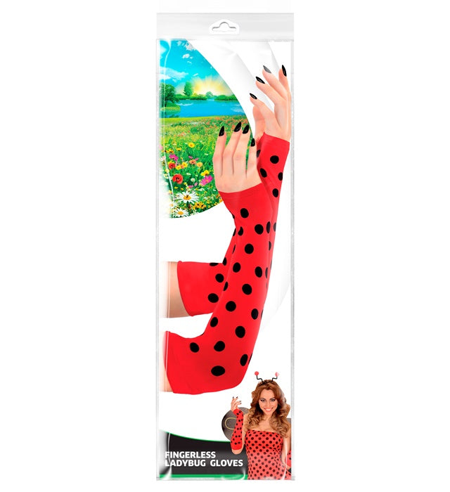 Fingerless Ladybug Gloves - 33 Cm