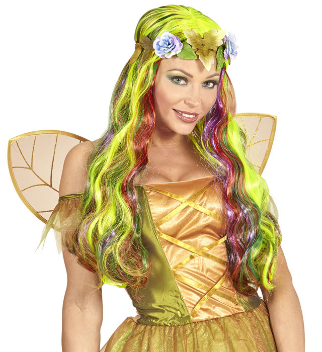 Flower Fairy Wig With Flower Headband In Polybag