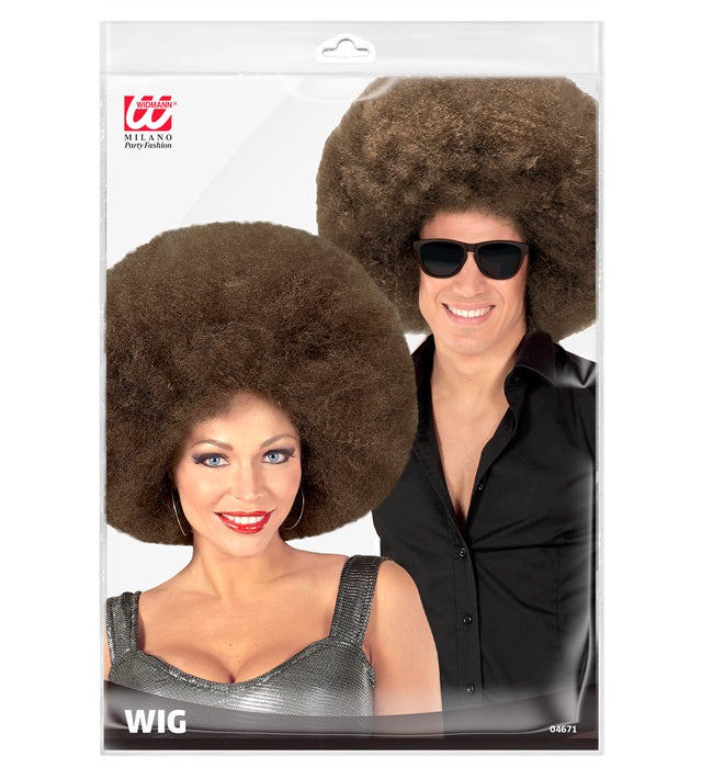 Top Quality Brown Oversized Afro Wig In Polybag
