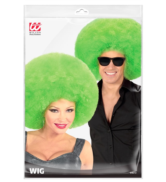 Top Quality Green Oversized Afro Wig In Polybag