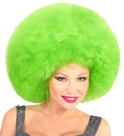 Top Quality Green Oversized Afro Wig In Polybag